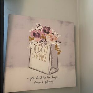 Not original CHANEL Floral Canvas Art